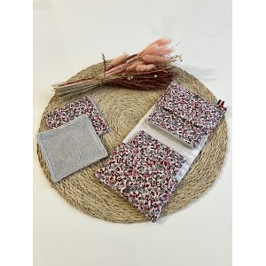Pochette de voyage avec 7 lingettes démaquillantes - Liberty rose
