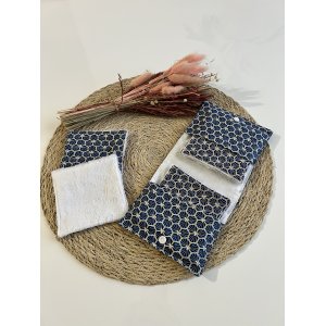 Pochette de voyage avec 7 lingettes démaquillantes - Riad Bleu