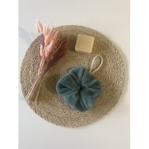 Fleur de douche  - Eponge de bambou Vert