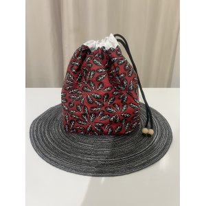 Sac de conservation alimentaire  - Feuillages Noir/Rouge