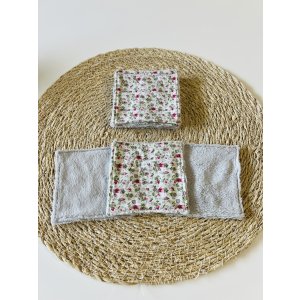 Lot de 7 lingettes démaquillantes - Petites baies rose/rouge