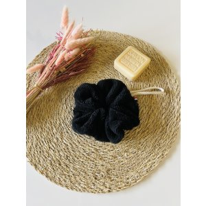 Fleur de douche  - Eponge de bambou noir